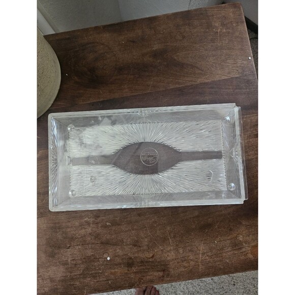 Lucite Tissue Box By Celebrity Clear Starburst Lucite Tissue Holder Retro - Picture 4 of 5